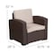 Flash Furniture 4 Piece Chocolate Brown Outdoor Faux Rattan Set DAD-SF-113R-CBN-GG - alternate 10